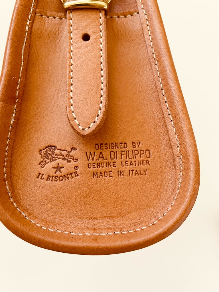 Il Bisonte Italian Leather Crossbody Bag In Caramel Tan Color — image 5 of 8
